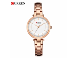 Relógio Feminino De Quartzo Com Mostrador Pequeno E Simples (ouro Rosa), À Prova D'água, Redondo E Ultrafino.