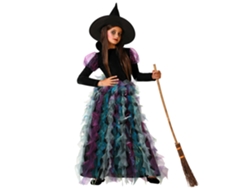 Disfraz Bruja Verde Vestido Niña Con Sombrero 5 A 6 Años Atosa