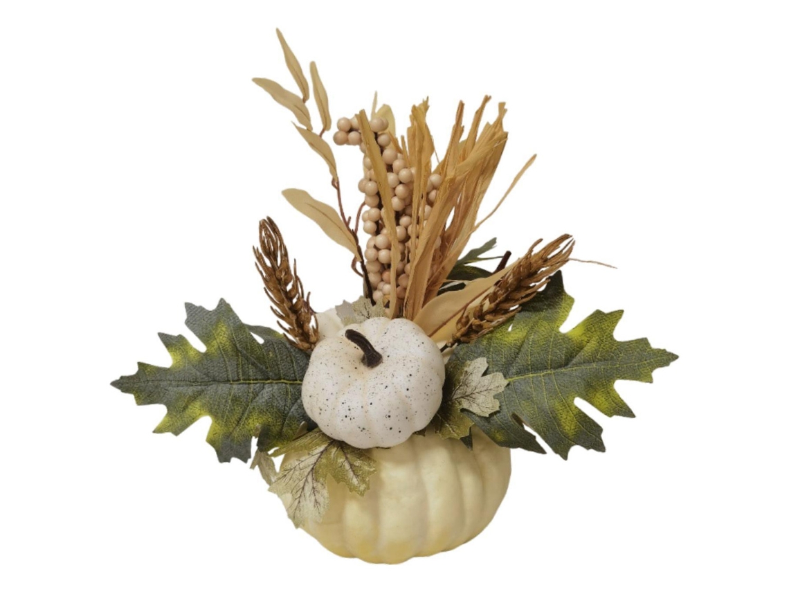 Adorno de calabaza artificial para maceta, centro de mesa slowmoose