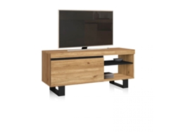 Mueble TV con almacenamiento 120 cm Ebos UP Roble Nude - Ceniza 120 x 53 x 40 cm