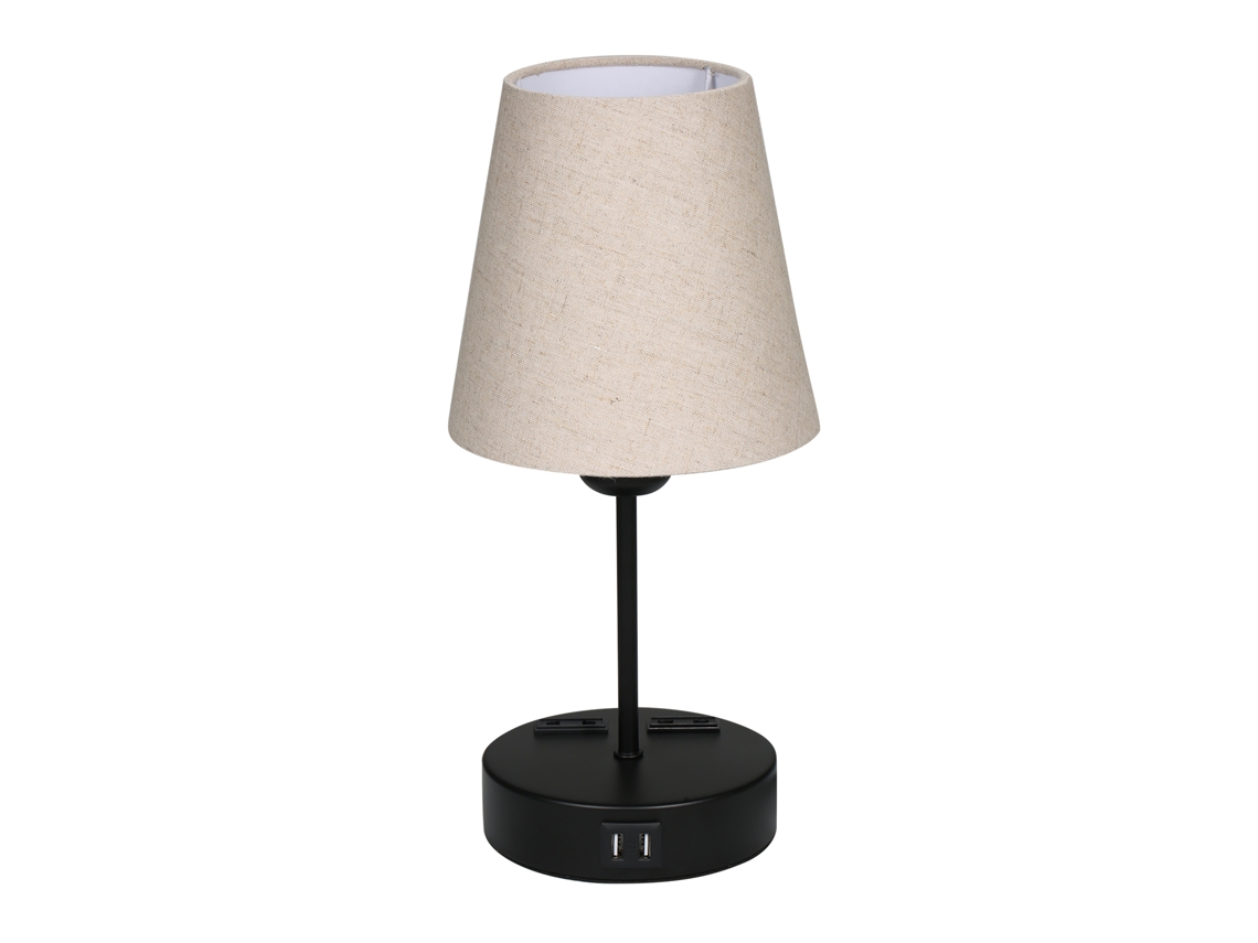 2026-lámpara De Mesa Shineslay Con Control Táctil, 2 Puertos Usb Y 2 Tomacorrientes, Bombilla Led E26, Luz Blanca Cálida Para Dormitorio Y Sala De Estar