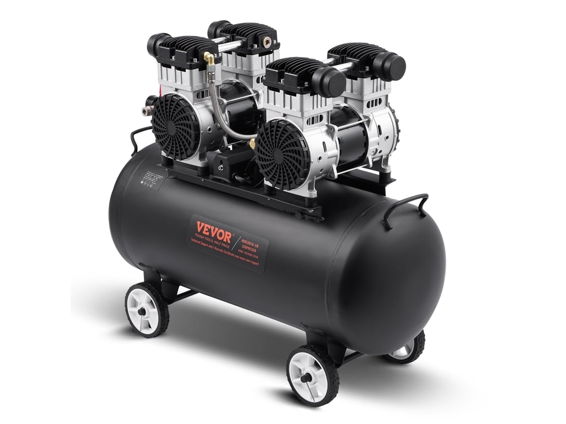 VEVOR Compresor Aire Compacto Portátil sin Aceite 75 L 90 PSI 900 x 430 x 730 mm