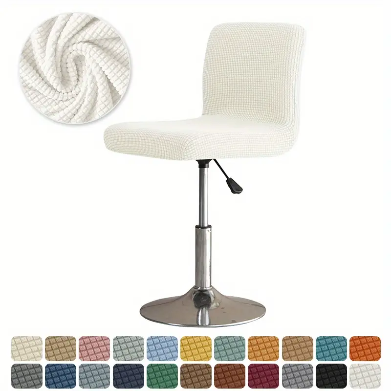 Funda Elástica Para Silla De Taburete De Bar Con Funda Lavable Para Cafeterías (blanco Crema) Eifson
