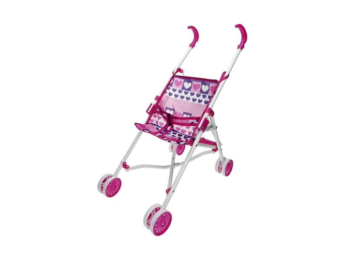 Accesorios REIG Cochecito de Muñecas 25,5 X 41,5 X 55,5 cm Plegable Rosa Azul (Edad Mínima Recomendada: 3 años)