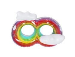 Bola de buceo doble de PVC con diseño de nube arcoíris, para playa y piscina.