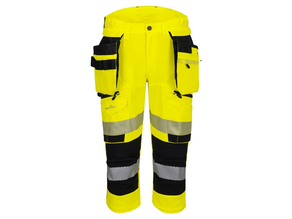 Pantalón De Trabajo Alta Visibilidad Pirata Dx4 | Portwest Amarillo/negro / 38