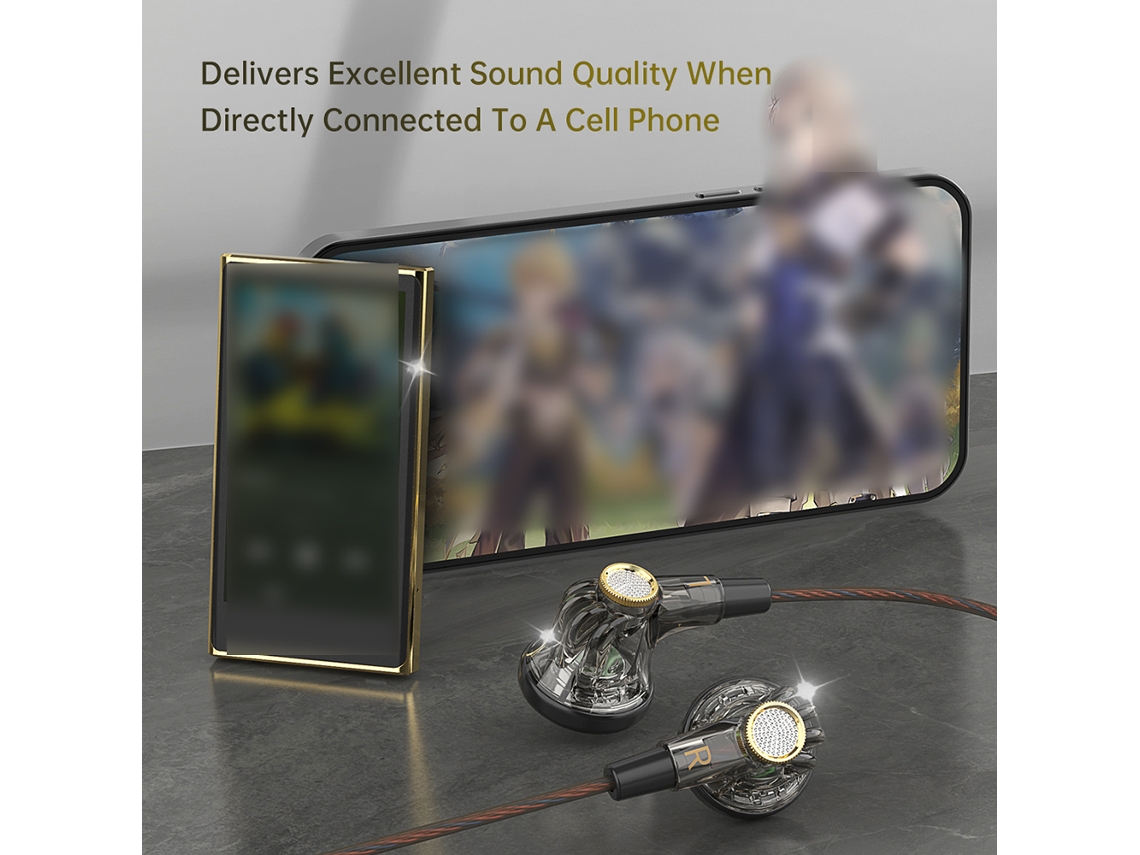 Auriculares Intrauditivos Profesionales Con Cable Qkz Hifi Con Micrófono Y Diseño Ergonómico.