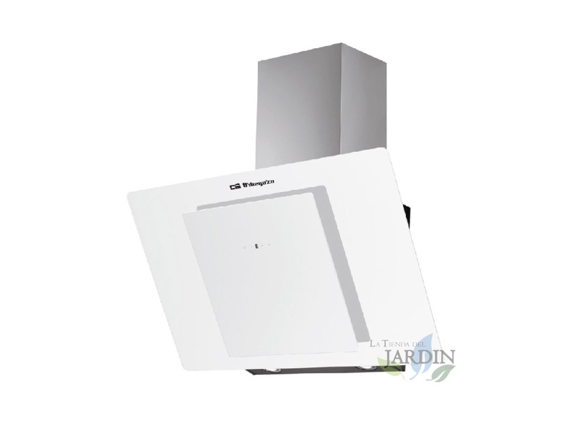 Campana Decorativa Cristal ORBEGOZO Clase Eficiencia Energética D Dimensiones: 59,5 X 40,5 X 47 Cm Blanco ORBEGOZO
