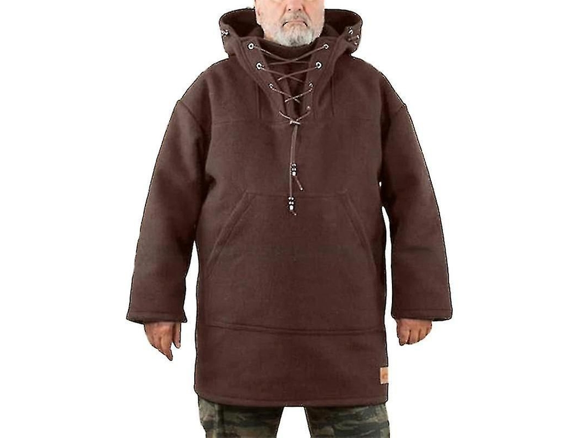2026-chaqueta De Invierno Para Hombre Con Capucha De Lana Gruesa Y Sudadera Casual