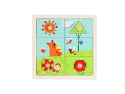 Ats-juguetes De Madera Educatsivos Puzzle Niños Abejas Divertidas Figuras Cartoonescas Regalos Para Niños