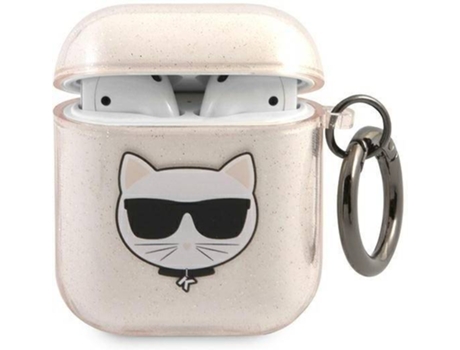 Carcasa Apple KARL LAGERFELD Airpods Glitter Dorado