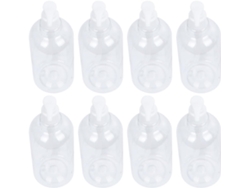Nuobesty Juego De 8 Botellas De Champú De Pet Transparentes Recargables De 500 Ml Con Dosificador
