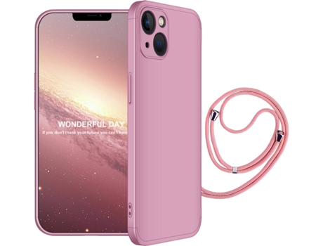 Funda Apple iPhone 13 Slim Armor 360º con Cordon Rosa