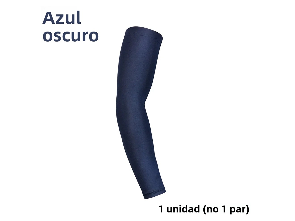 (1 Pieza, Azul Oscuro, Xl) Manga De Brazo Deportiva Universal Con Protección Uv Para Exteriores, Adecuada Para Baloncesto, Fútbol, Etc.