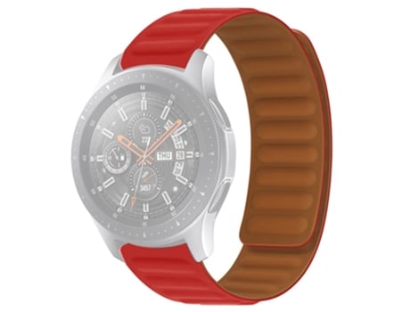 Correa de Silicona 20mm magnético para Samsung Galaxy Watch4 40mm/44mm/Garmin Venu 2 Plus - tinto