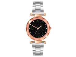 Reloj De Pulsera Analógico De Cuarzo Con Brazalete De Acero Inoxidable, Modelo D03-w, Color Plata.