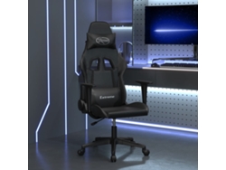 Silla Gaming Con Masaje Cuero Sintético Negro