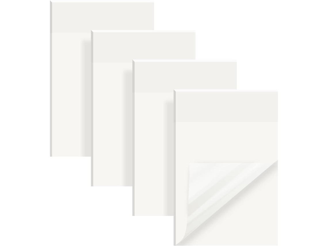 (75*50 Mm) Notas Adhesivas Transparentes, 200 Hojas, Impermeables, Reutilizables