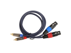 Cable Doble Xlr Hembra A Rca Macho, Chapado En Oro De 24 Quilates, Blindado Ofc 4n, 3 M, Audio Hifi