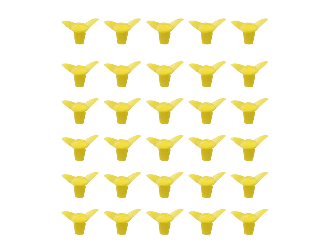 30 Piezas De Repuesto Para Comedero De Pájaros, De Plástico, Accesorios De Jardín, Color Amarillo.