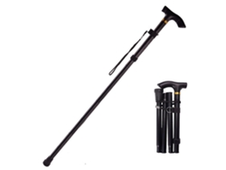 Bastón plegable ajustable, base deportiva, senderismo, trekking, bastones de aleación de aluminio, bastón plegable, 1 unidad