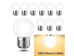 Bombillas Led E27 De 3 W (blanco Cálido), Paquete De 10, Alto Brillo, 220 V