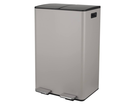 Cubo Basura SPIRELLA 60L Reciclaje Pedal Retráctil Aliya Topo Mate 2x30L