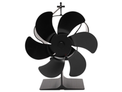 Ventilador De Chimenea Con 6 Aspas, Arranque Automático, Color Negro Crown.