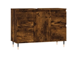 Mueble de baño de madera de roble ahumado de MAISON EXCLUSIVE (80x33x60 cm)