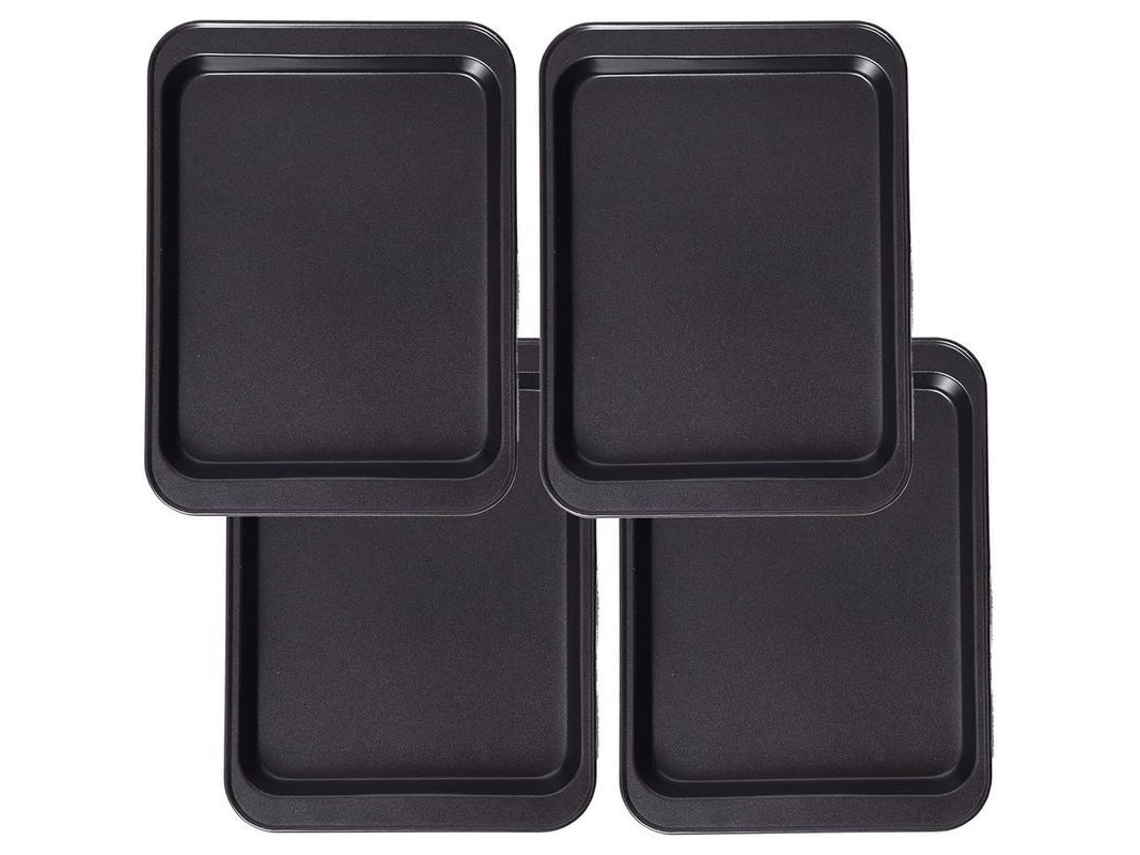 2026-set De 4 Moldes De Hornear Pequeños, 24x18 Cm, Acero Carbono Con Revestimiento Antiadherente Para Galletas Y Pasteles