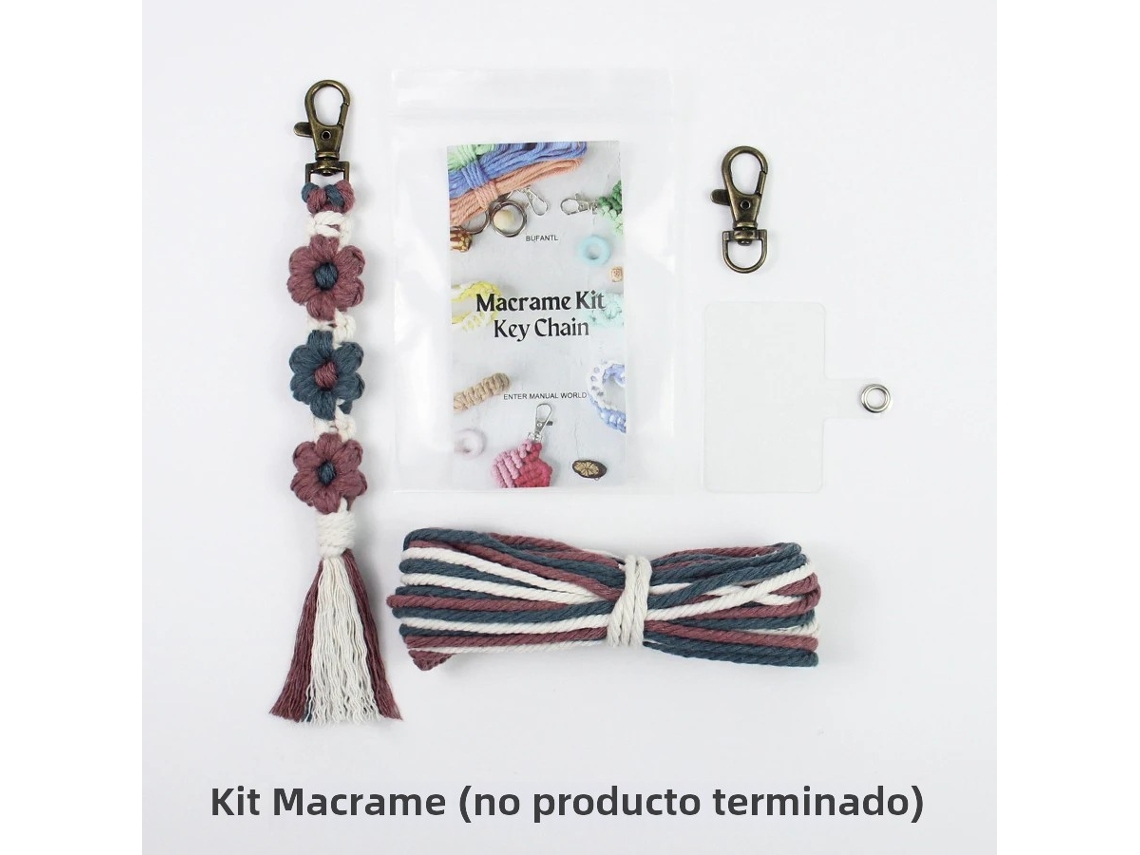 Handweaving Little Daisy Keychain Set, com Tutorial para Iniciantes, Diy Daisy Tassel Keychain Lanyard Pendant MDUG