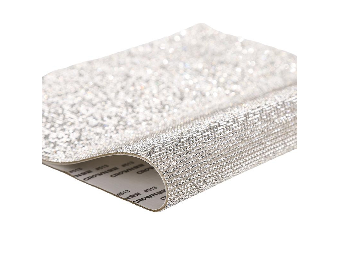 (blanco)diy Arte Strass Papel Autoadhesivo Cristal Strass Adhesivo Hecho A Mano Shiny Strass Coche Teléfono Bolsa