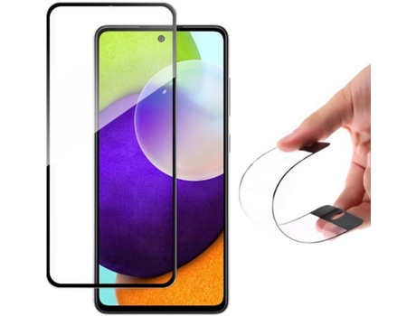Protector Cristal Templado Samsung Galaxy A52 5G LMOBILE Nano Full Cover Negro
