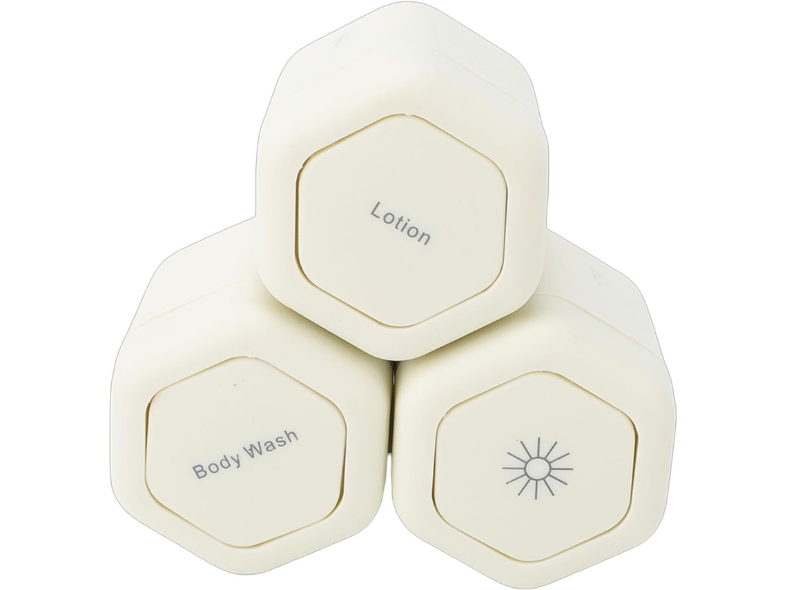 Cápsulas Magnéticas De Viaje Con Tapa, Tarros Cosméticos, 3 Piezas, 40 Ml, Hexagonales.