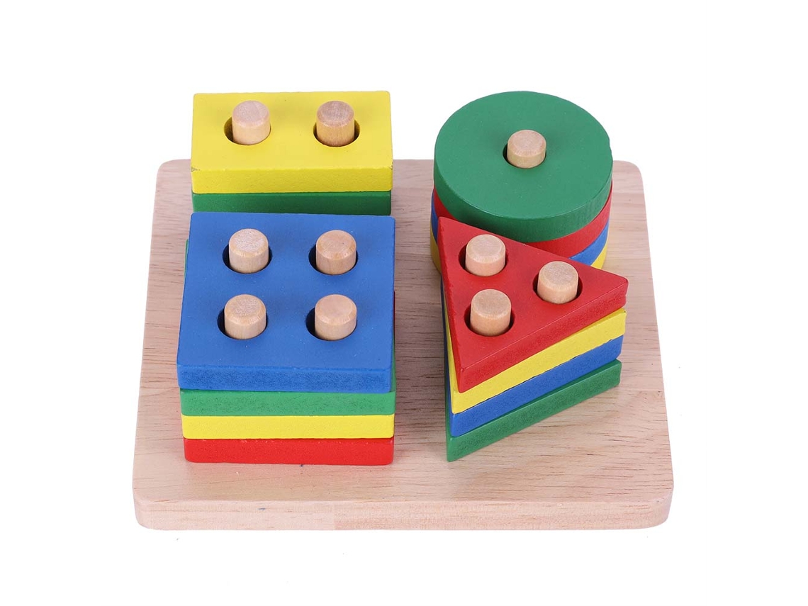 Bloques de madera con formas geométricas de 2026 yncm para niños, juguete educativo para el desarrollo inteligente.