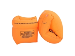Brazaletes inflables para piscina, para niños y adultos - PVC, aptos para niños de 3 a 12 años. Naranja, 2 unidades.