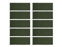 10 Sacos De Arena Reutilizables De Poliéster 600d Resistentes A Inundaciones, Color Verde Oscuro, Para Puertas, Ventanas, Garajes Y Sótanos.
