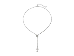Collares para mujer 2026 con colgante de cruz, cadena hueca de aleación electrolítica ajustable y extensible para mujer.