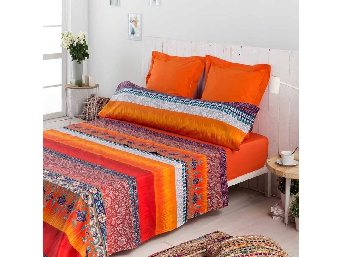 Juego de Sábanas COTTON ARTEAN Indi (Multicolor - Cama de 90 cm - Algodón)
