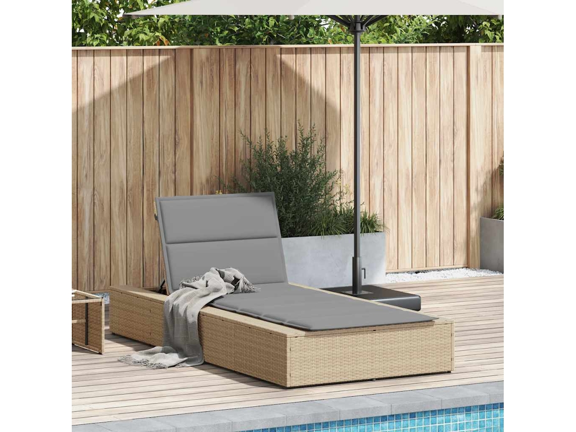 Maison Exclusive - Tumbona Con Cojín Flotante Ratán Sintético Beige