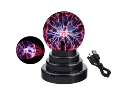 Lámpara de plasma Linjou, luz nocturna táctil, funciona con USB/pilas - Creativa y mágica