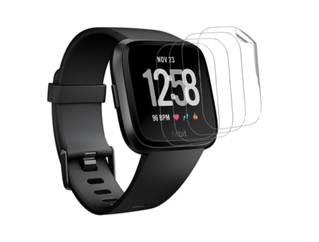 Kit 4 Protectores de Pantalla Flexshield !con UV Fitbit by Google Versa Transparente