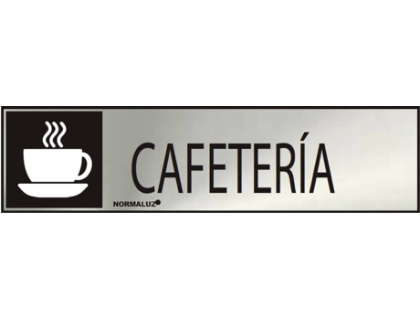 Cartel Informativo NORMALUZ "Coffee Store" (Adhesivo Inox 0,8Mm) 5X20Cm