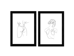 Set de 2 Láminas NACNIC Mujer de Espaldas y Trasero Femenino (A3)