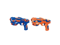 2 Pistolas De Juguete De Plástico Con Lanzador De Espuma Y Luz Frontal Para Niños.