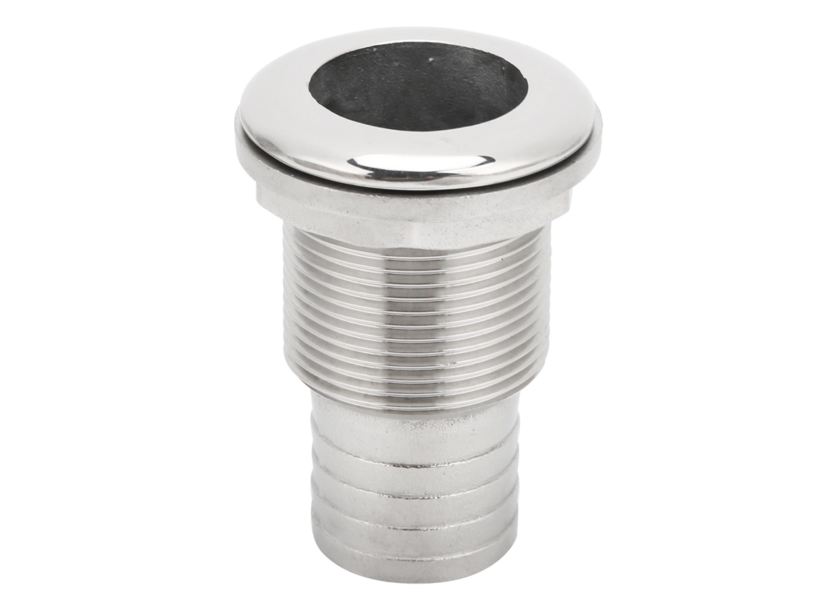 2026-conector De Pasaje Hull Para Barco Marino De Acero Inoxidable Con Barbilla De Manguera 11/4 Pulgada