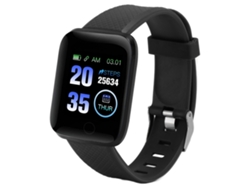 Reloj Inteligente 116 Plus De 1,3 Pulgadas, Resistente Al Agua Ip67, Con Bluetooth, Notificaciones Y Diseño Deportivo En Color Negro.