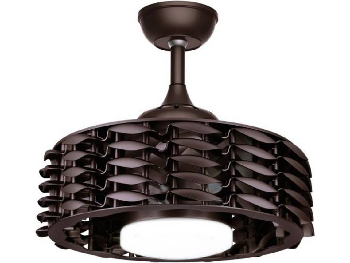 Ventilador de Techo CRISTALRECORD Alum Negro (28 W - Diámetro 55 cm)