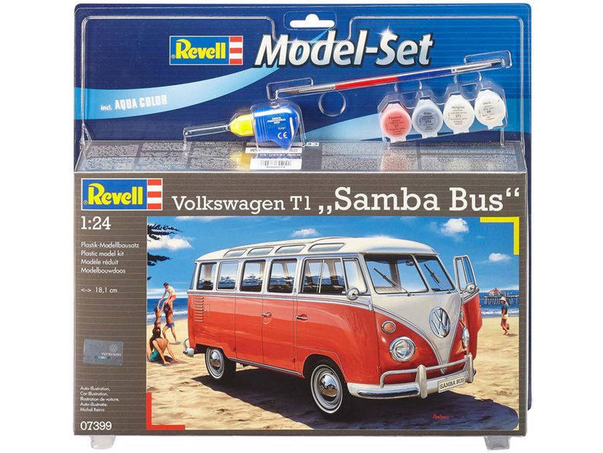Modelos de vehículos terrestres REVELL Model Set Volkswagen T1 Samba Bus