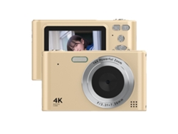 Cámara Digital Portátil 4k De Alto Pixel Con Luz De Relleno De Zoom 16x Veanxin (oro)